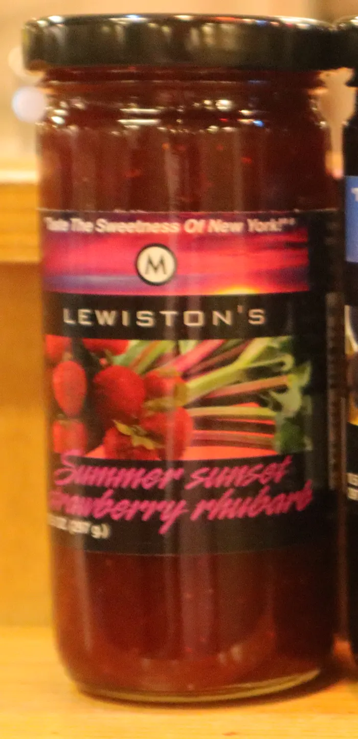 Jar of Lewiston's Summer Sunset Strawberry Rhubarb
